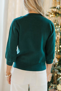 Another Day Emerald Embellished Sweater