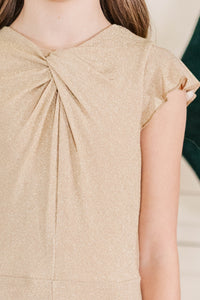 Girls: The Ivey Gold Jumpsuit