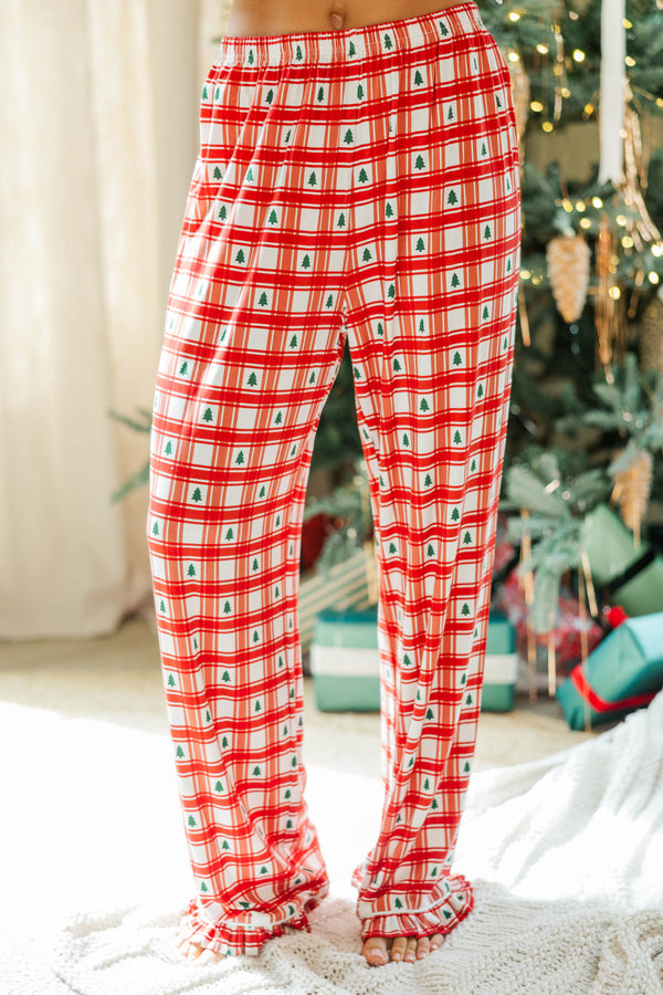 Cozy Moments Red Tree Print Bamboo Pajama Set