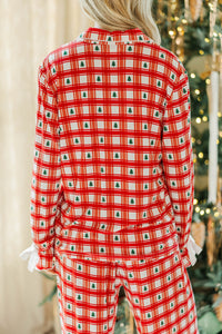 Cozy Moments Red Tree Print Bamboo Pajama Set