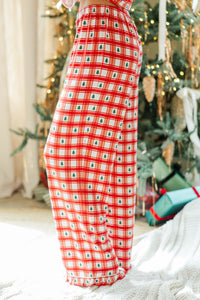 Cozy Moments Red Tree Print Bamboo Pajama Set