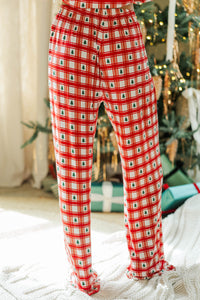 Cozy Moments Red Tree Print Bamboo Pajama Set