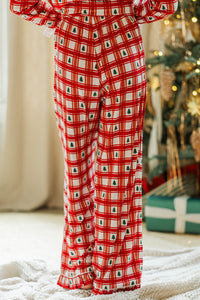 Girls: Cozy Moments Red Plaid Bamboo Lounge Set