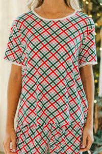 Stay Awhile Mint Plaid Bamboo Pajama Set