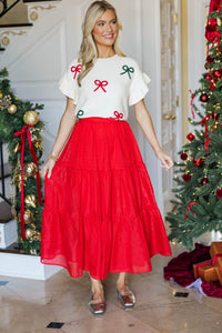 Jessica Cream Bow Sweater