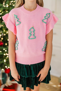 Girls: Under The Tree Blush Sweater