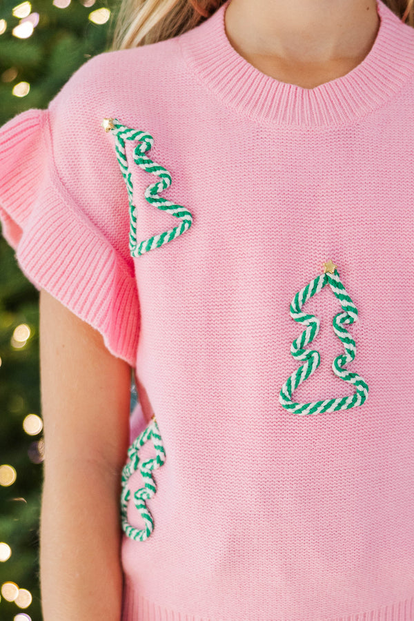 Girls: Under The Tree Blush Sweater