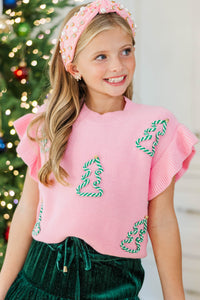 Girls: Under The Tree Blush Sweater