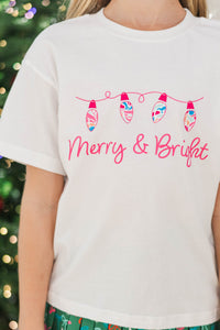 Girls: Oh So Bright White Graphic Tee