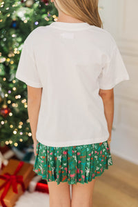 Girls: Oh So Bright White Graphic Tee