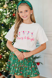 Girls: Oh So Bright White Graphic Tee