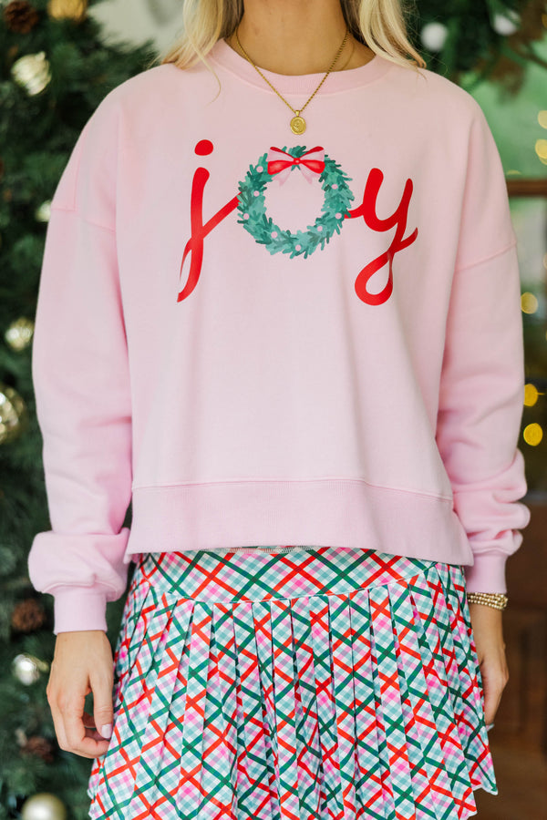 Joy To The World Blush Graphic Sweatshirt