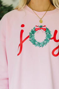 Joy To The World Blush Graphic Sweatshirt