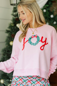 Joy To The World Blush Graphic Sweatshirt