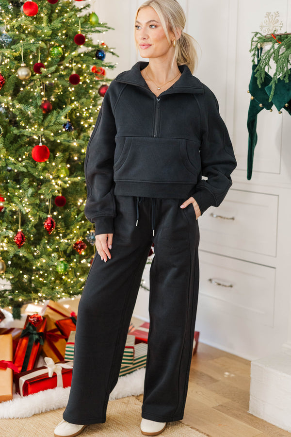 NURSING COLLECTION: Love In Every Layer Black Sweatpants