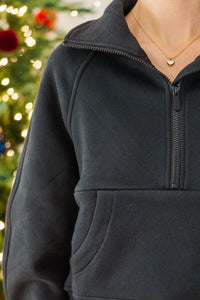 NURSING COLLECTION: Love In Every Layer Black Pullover