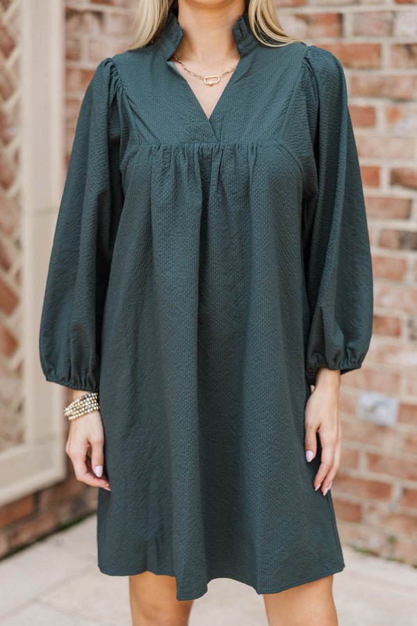 Above And Beyond Olive Shift Dress