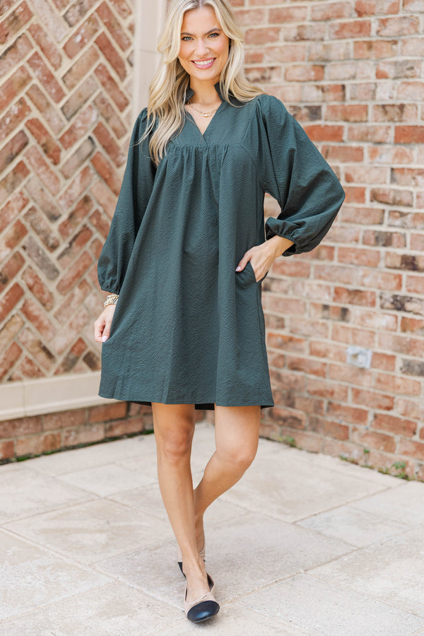 Above And Beyond Olive Shift Dress