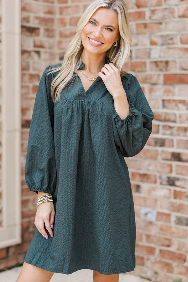Above And Beyond Olive Shift Dress