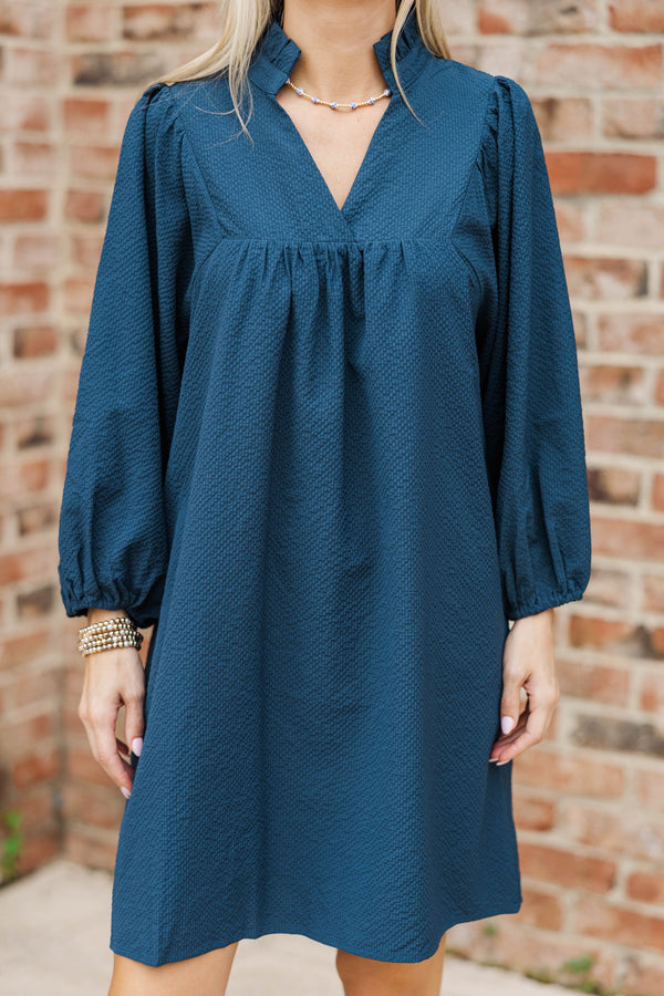 Above And Beyond Navy Shift Dress