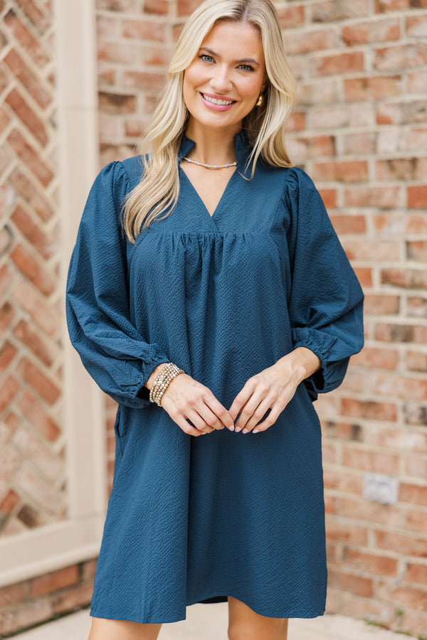 Above And Beyond Navy Shift Dress