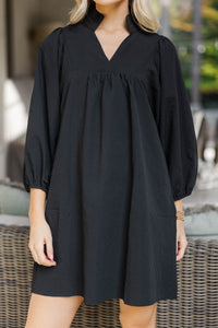 Above And Beyond Black Shift Dress