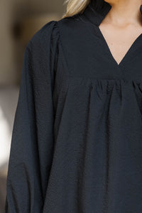 Above And Beyond Black Shift Dress