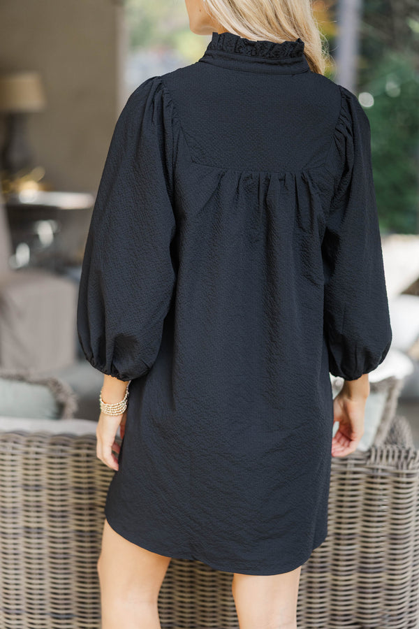 Above And Beyond Black Shift Dress