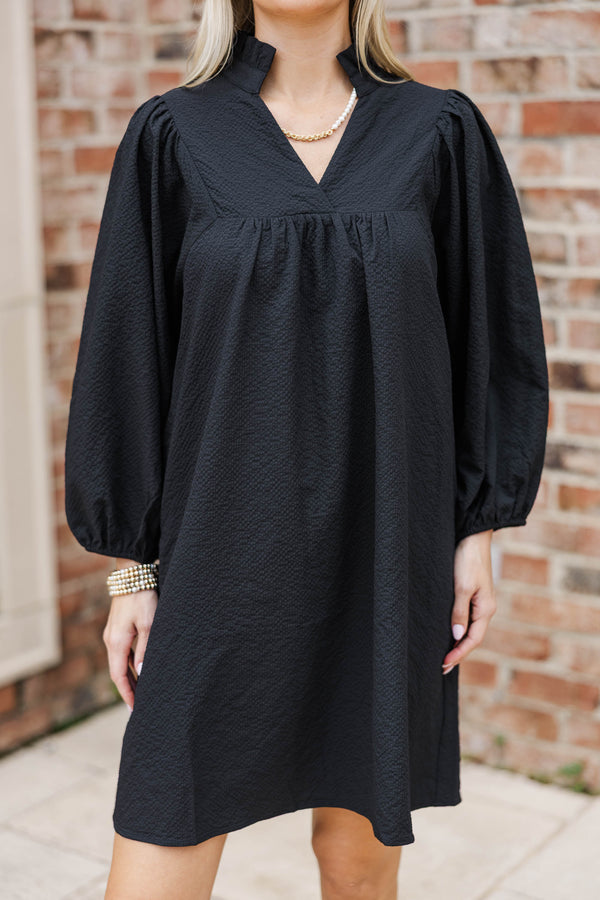 Above And Beyond Black Shift Dress