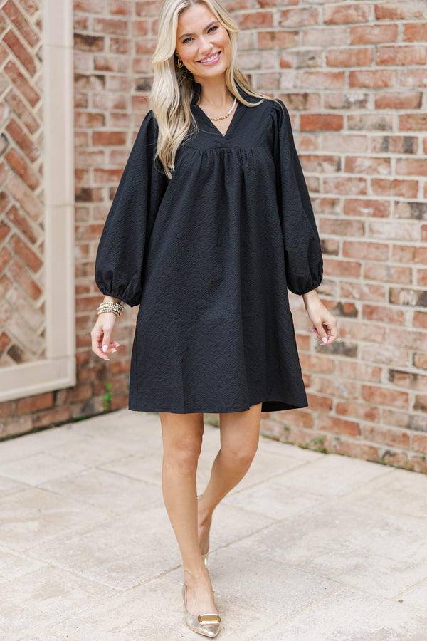 Above And Beyond Black Shift Dress