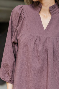 Above And Beyond Brown Shift Dress