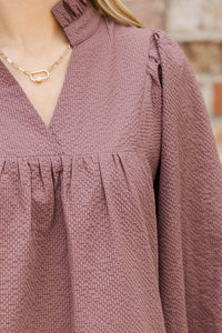 Above And Beyond Brown Shift Dress