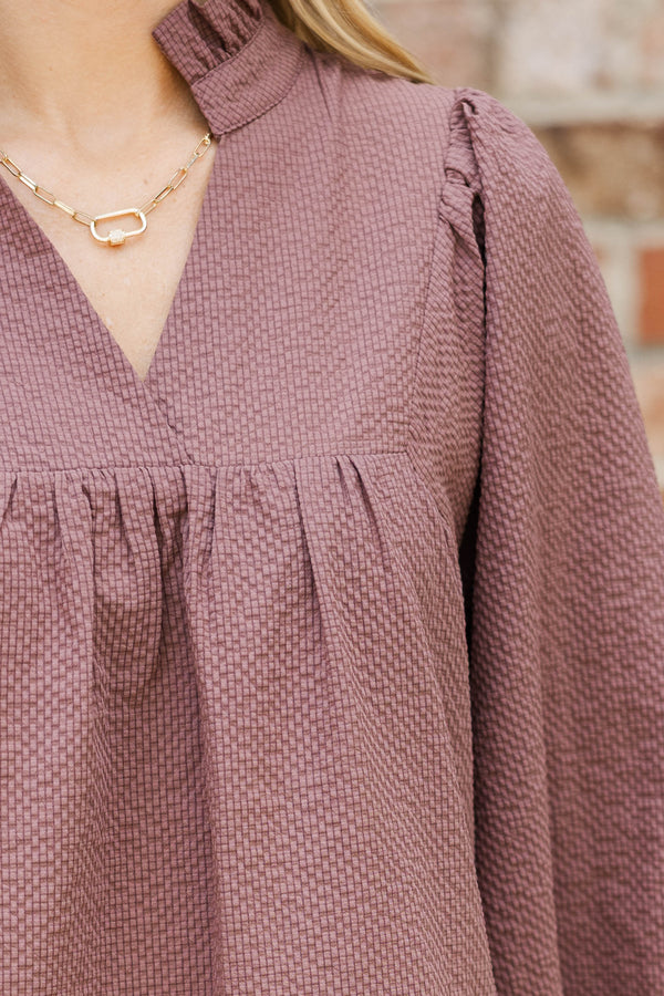 Above And Beyond Brown Shift Dress