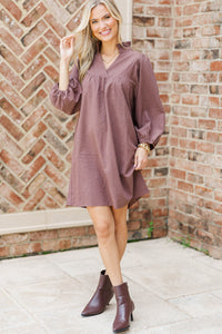 Above And Beyond Brown Shift Dress
