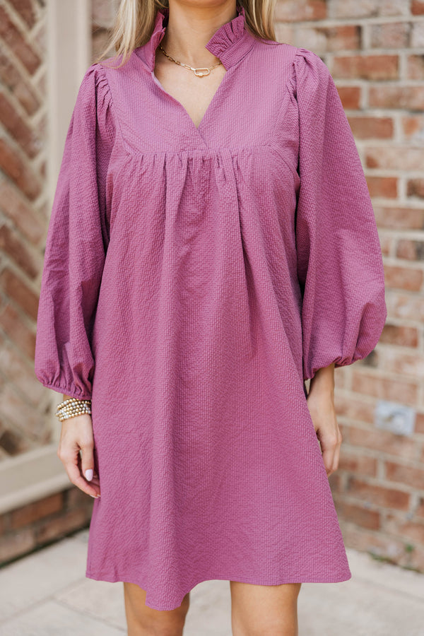 Above And Beyond Mauve Shift Dress