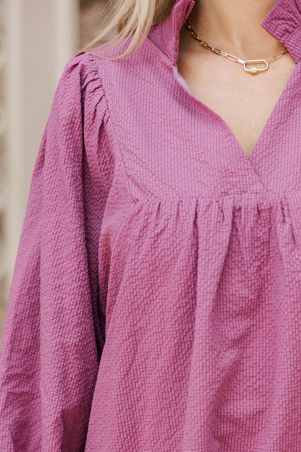 Above And Beyond Mauve Shift Dress