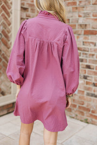 Above And Beyond Mauve Shift Dress