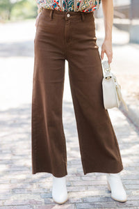 Going Strong Espresso Brown Cropped Jeans