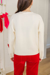 Tied To Perfection Cream Bow Sweater