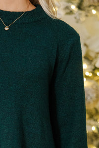 Feeling Your Best Emerald Sweater Dress