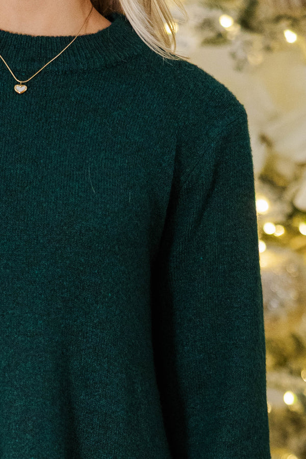 Feeling Your Best Emerald Sweater Dress