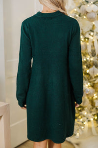 Feeling Your Best Emerald Sweater Dress