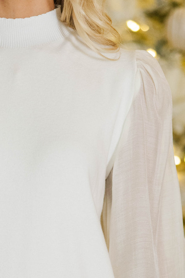 Silver Bells Cream Blouse