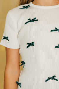 Girls: Home for the Holidays Bow Tee