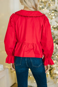Very Merry Moments Red Blouse