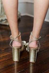Shimmer and Shine Metallic Gold Heel