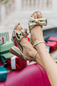 Shimmer and Shine Metallic Gold Heel