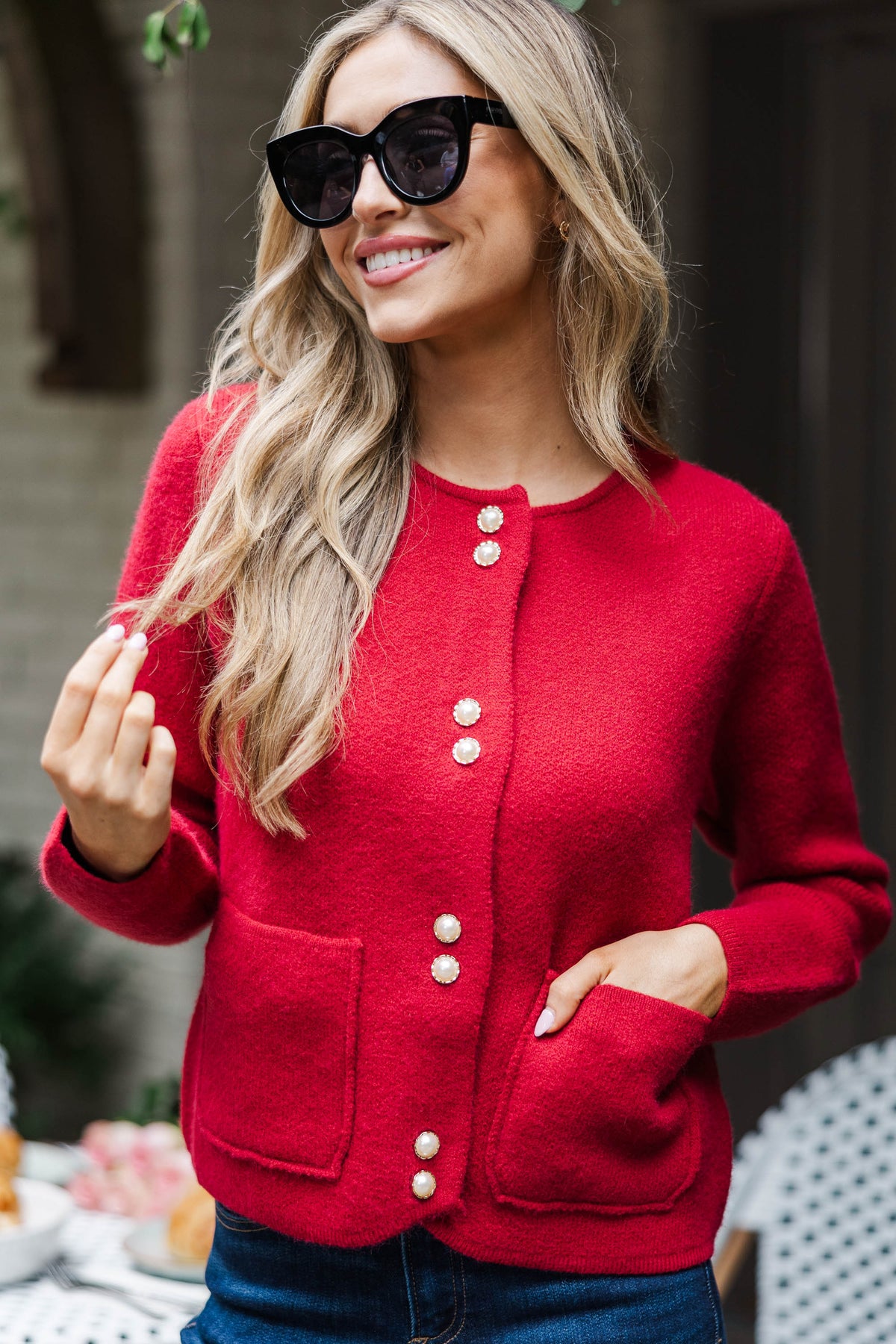Always Remember To Smile Red Cardigan – Shop the Mint