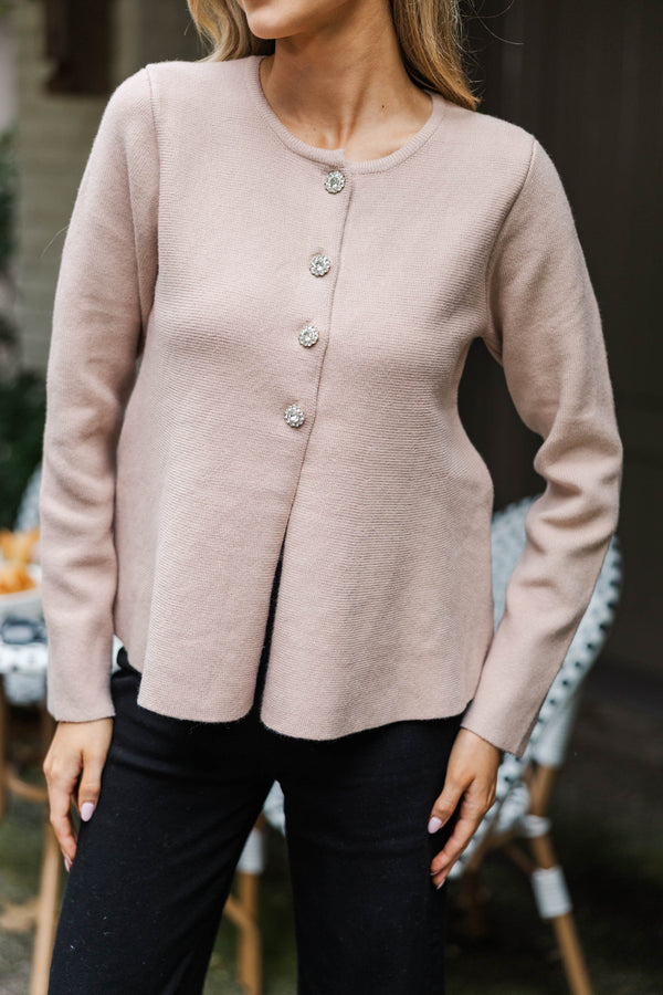 We Should Go Together Taupe Sweater