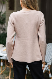 We Should Go Together Taupe Sweater